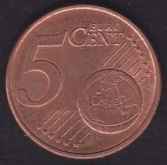 Avrupa 5 Euro Cent 2011 J Almanya