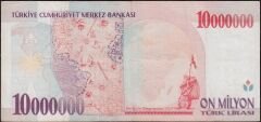 7.Emisyon 10 000 000 Lira E09 643409 Çok Temiz+