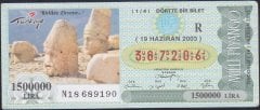 2003 19 HAZİRAN ÇEYREK BİLET - R SERİSİ