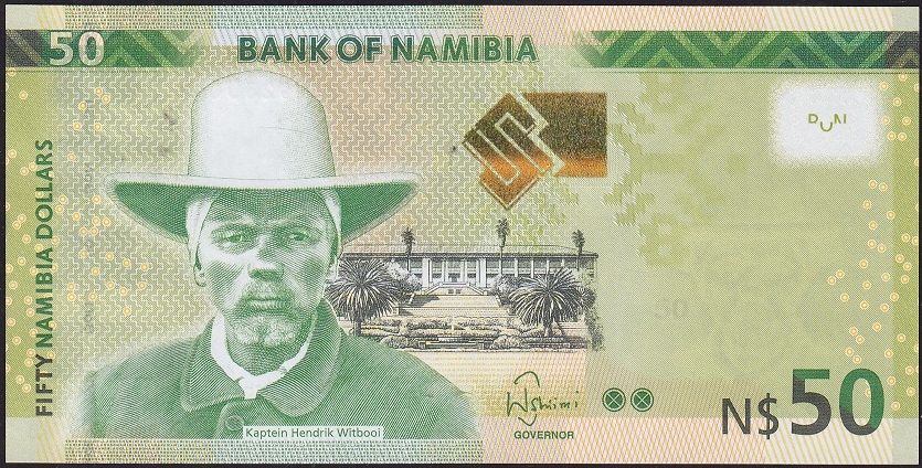 Namibya 50 Dolar 2019 Çİl