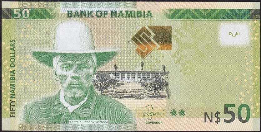 Namibya 50 Dolar 2019 Çİl