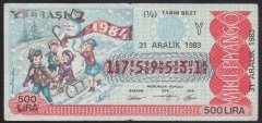 1983 31 ARALIK YARIM BİLET Y SERİSİ
