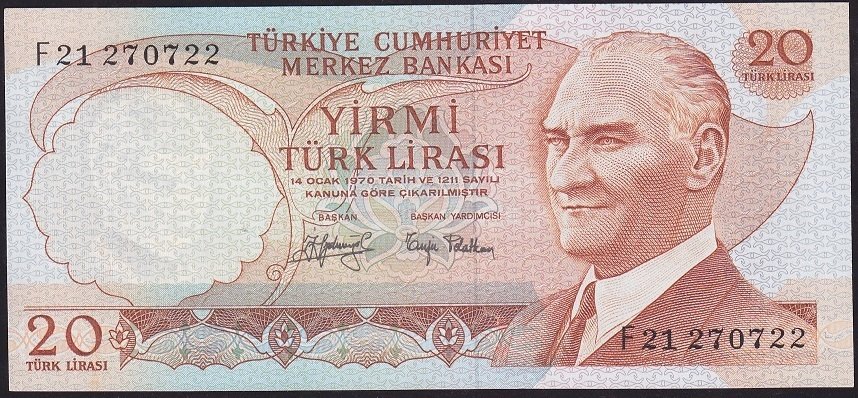 6.Emisyon 3.Tertip 20 Lira F21 270722 Çilaltı Çil