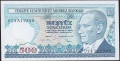 7.Emisyon 2.Tertip 500 Lira D74 512399 Çil