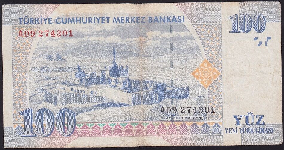 8.Emisyon 100 YTL A09 274301 Çok Temiz