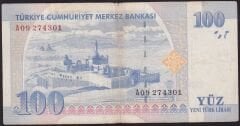 8.Emisyon 100 YTL A09 274301 Çok Temiz