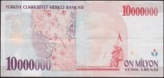7.Emisyon 10000000 Lira D03 746144 Çok Temiz+