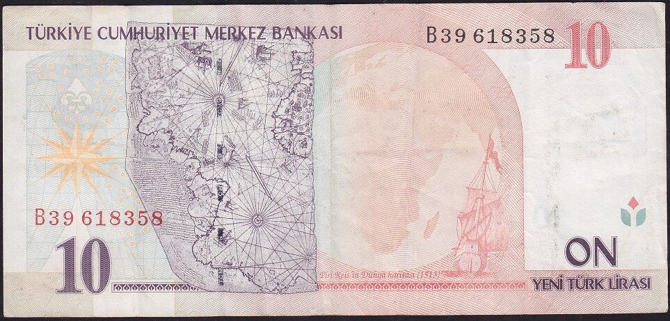 8.Emisyon 10 YTL B39 618358 Çok Temiz+