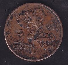 1971 Yılı 5 Kuruş