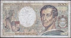 Fransa 200 Frank 1992 Çok Temiz