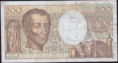 Fransa 200 Frank 1992 Çok Temiz