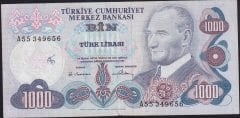 6.Emisyon 1.Tertip 1000 Lira A55 349656 Çok Temiz