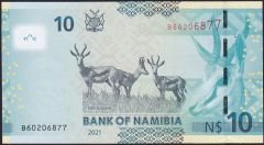Namibya 10 Dolar 2021 Çil