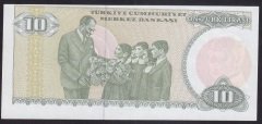 7.Emisyon 1.Tertip 10 Lira A71 035830 Çilaltı Kısa Kaş Kayık Baskı