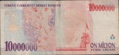 7.Emisyon 10 000 000 Lira B25 166091 Temiz+