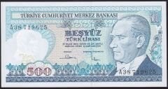 7.Emisyon 1.Tertip 500 Lira A38 719625 Çilaltı Çil