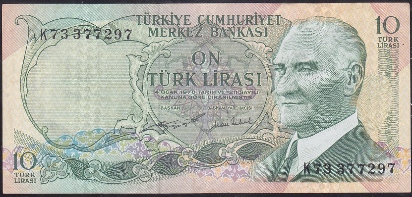 6.Emisyon 2.Tertip 10 Lira K73 377297 Ççt