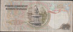 6.Emisyon 1.Tertip 50 Lira F61 021058 Çok Temiz+