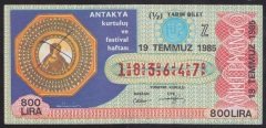 1985 19 TEMMUZ YARIM BİLET Z SERİSİ
