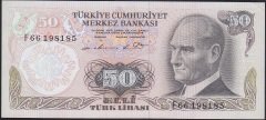 6.EMİSYON 1.TERTİP 50 LİRA F66 198185 ÇİLALTI ÇİL