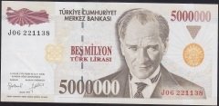 7.Emisyon 5 000 000 LİRA J06 221138 Ççt Çilaltı