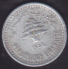 LÜBNAN 5 PIASTRE 1954