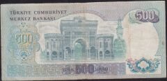 6.Emisyon 2.Tertip 500 Lira F74 067450 Çok Temiz