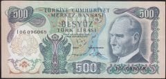 6.Emisyon 2.Tertip 500 Lira I06 096068 Çok Temiz+