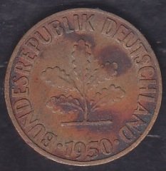 Almanya 10 Pfennig 1950