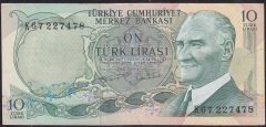 6.Emisyon 2.Tertip 10 Lira K67 227478 Ççt Çilaltı