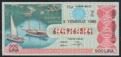 1985 9 TEMMUZ YARIM BİLET Z SERİSİ