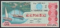 1985 9 TEMMUZ YARIM BİLET Z SERİSİ