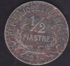 LÜBNAN 1/2 PIASTRES 1934