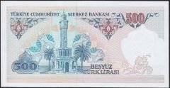 7.Emisyon 2.Tertip 500 Lira D37 288733 Çil