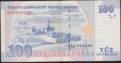 8.Emisyon 100 YTL A13 818330 Çok Temiz