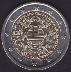 Avrupa Birliği  2 Euro 2021 Yunanistan -Hatıra Para ( Yunan Devrimi 200.yıldönümü )