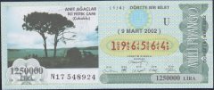 2002 9 MART ÇEYREK BİLET - U SERİSİ