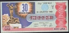 1983 30 Ağustos Yarım Bilet - Y Serisi