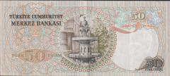 6.Emisyon 1.Tertip 50 Lira F84 155843 Çok Temiz+