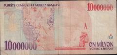 7.Emisyon 10 000 000 Lira B28 629203 Çok Temiz