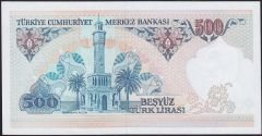 7.Emisyon 2.Tertip 500 Lira D30 784379 Çil