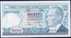 7.Emisyon 1.Tertip 500 Lira A09 497099 Çil