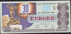 1983 30 Ağustos Çeyrek Bilet - Ç Serisi