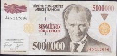 7.Emisyon 5 000 000 LİRA J45 112696 Çilaltı