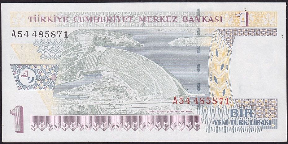 8.Emisyon 1 YTL A54 485871 Ççt Çilaltı
