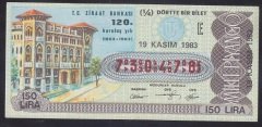 1983 19 KASIM ÇEYREK BİLET  E SERİSİ