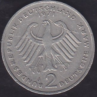 ALMANYA 2 Mark 1971 J