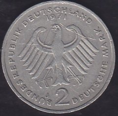 ALMANYA 2 Mark 1971 J