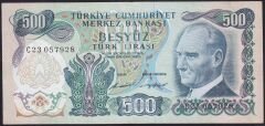 6.Emisyon 1.Tertip 500 Lira C23 057928 Çok Temiz