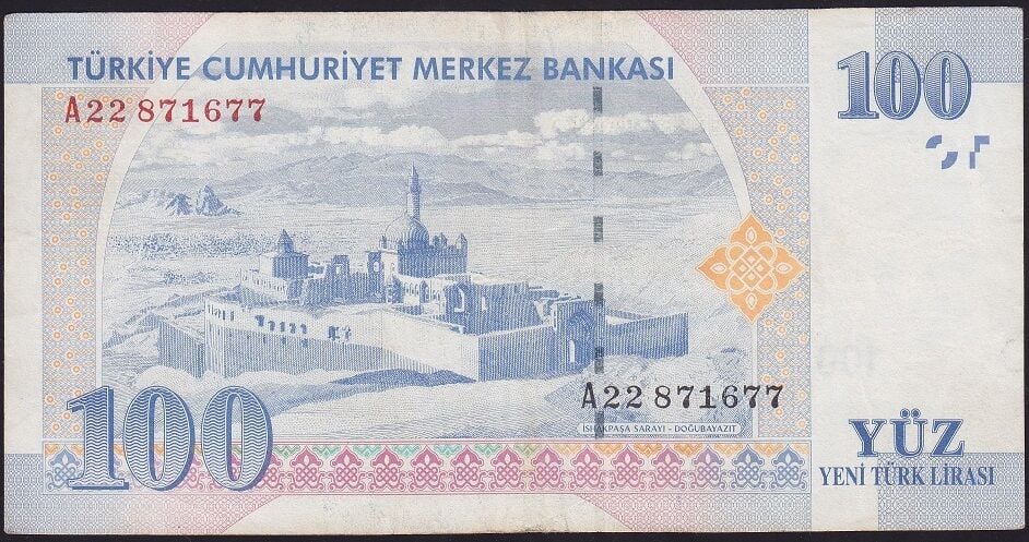 8.Emisyon 100 YTL A22 871677 Çok Temiz+